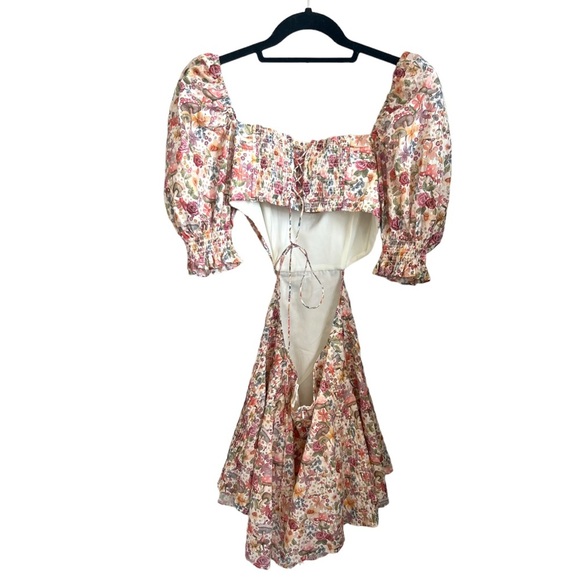 NWT For Love and Lemons Arya Mini Floral Woodland Fairycore Dress Size Medium - Picture 10 of 11